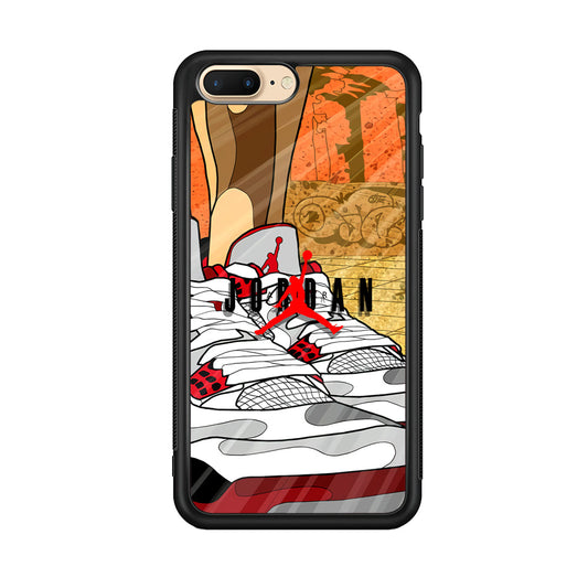 Air Jordan The Cartoon Shoes iPhone 7 Plus Case-Xtracase