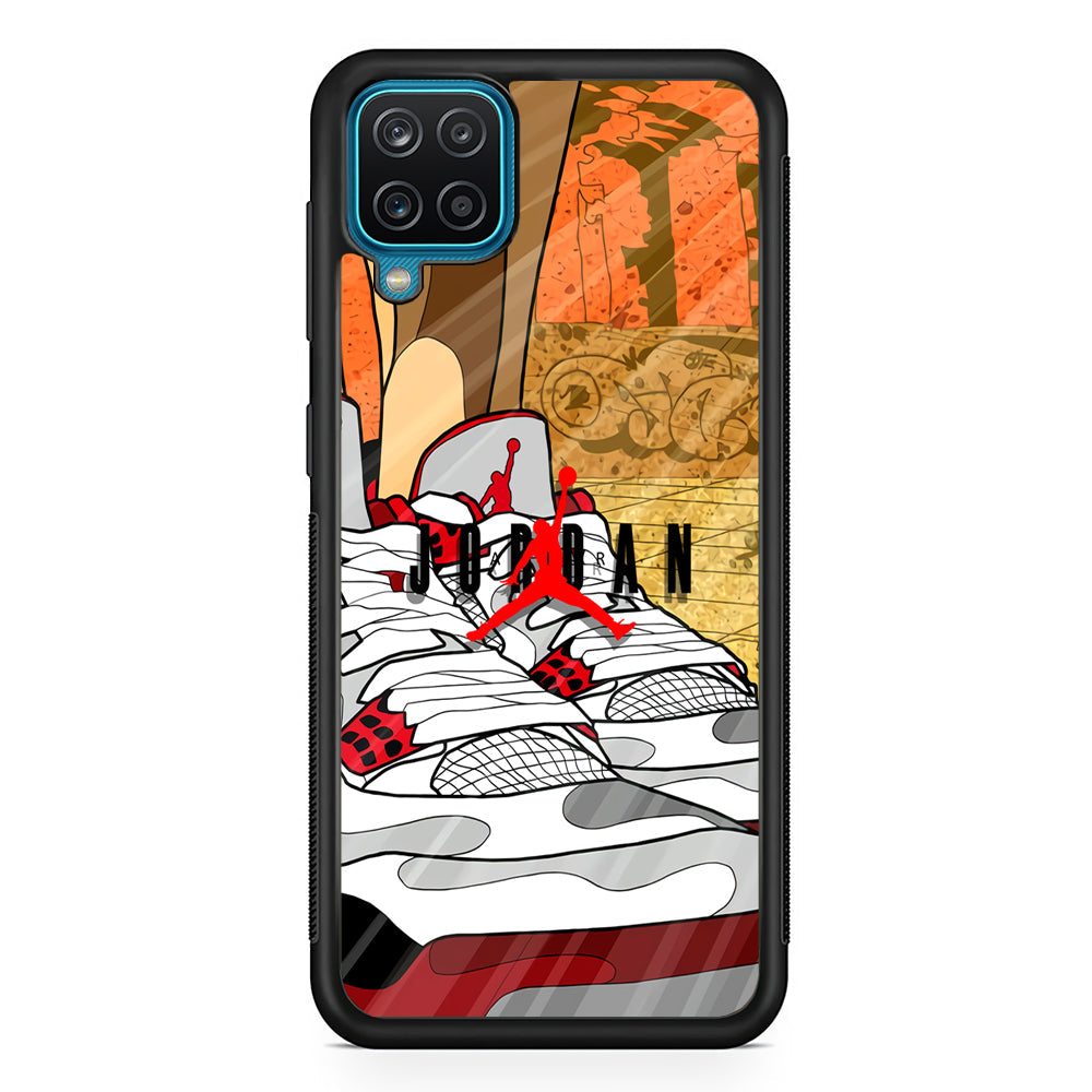 Air Jordan The Cartoon Shoes Samsung Galaxy A12 Case-Xtracase