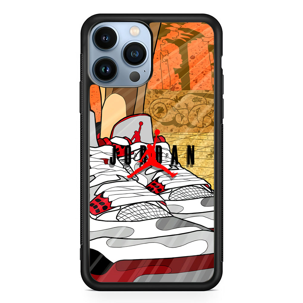 Air Jordan The Cartoon Shoes iPhone 15 Pro Case-Xtracase