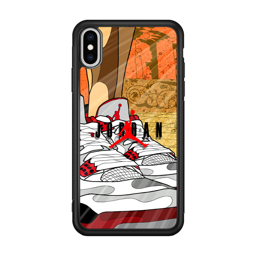 Air Jordan The Cartoon Shoes iPhone Xs Case-Xtracase