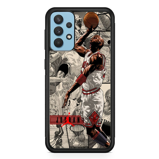 Air Jordan Unusual Jumping Man Samsung Galaxy A32 Case-Xtracase