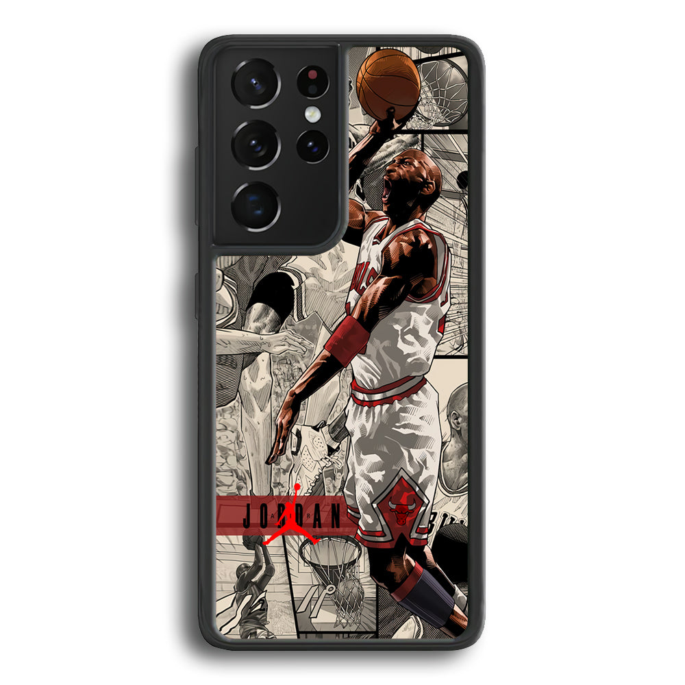 Air Jordan Unusual Jumping Man Samsung Galaxy S21 Ultra Case-Xtracase