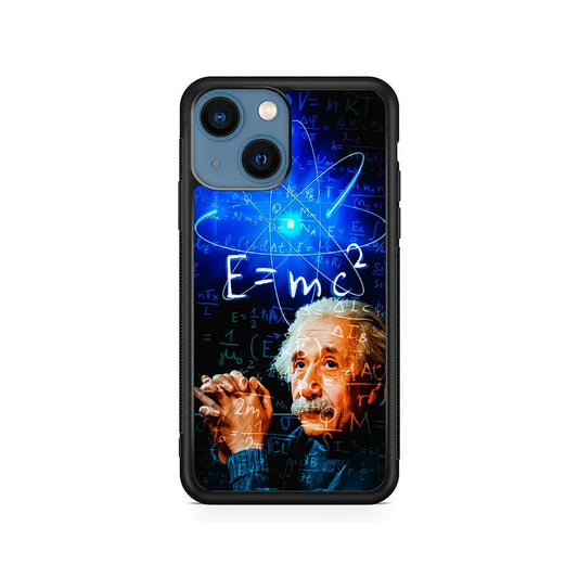 Albert Einstein Physical Formulas iPhone 14 Plus Case-Rubber / Black (2D Case)-Xtracase