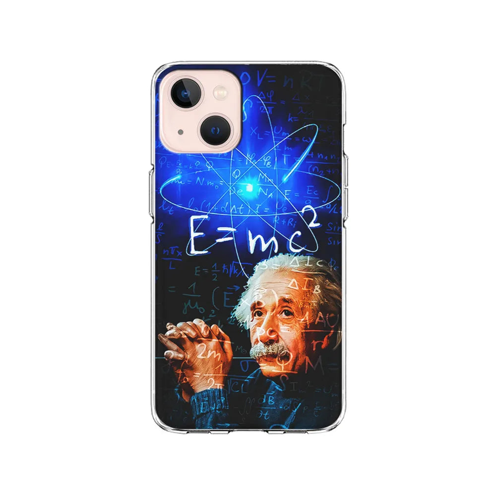 Albert Einstein Physical Formulas iPhone 14 Plus Case-Clear Soft Case-Xtracase