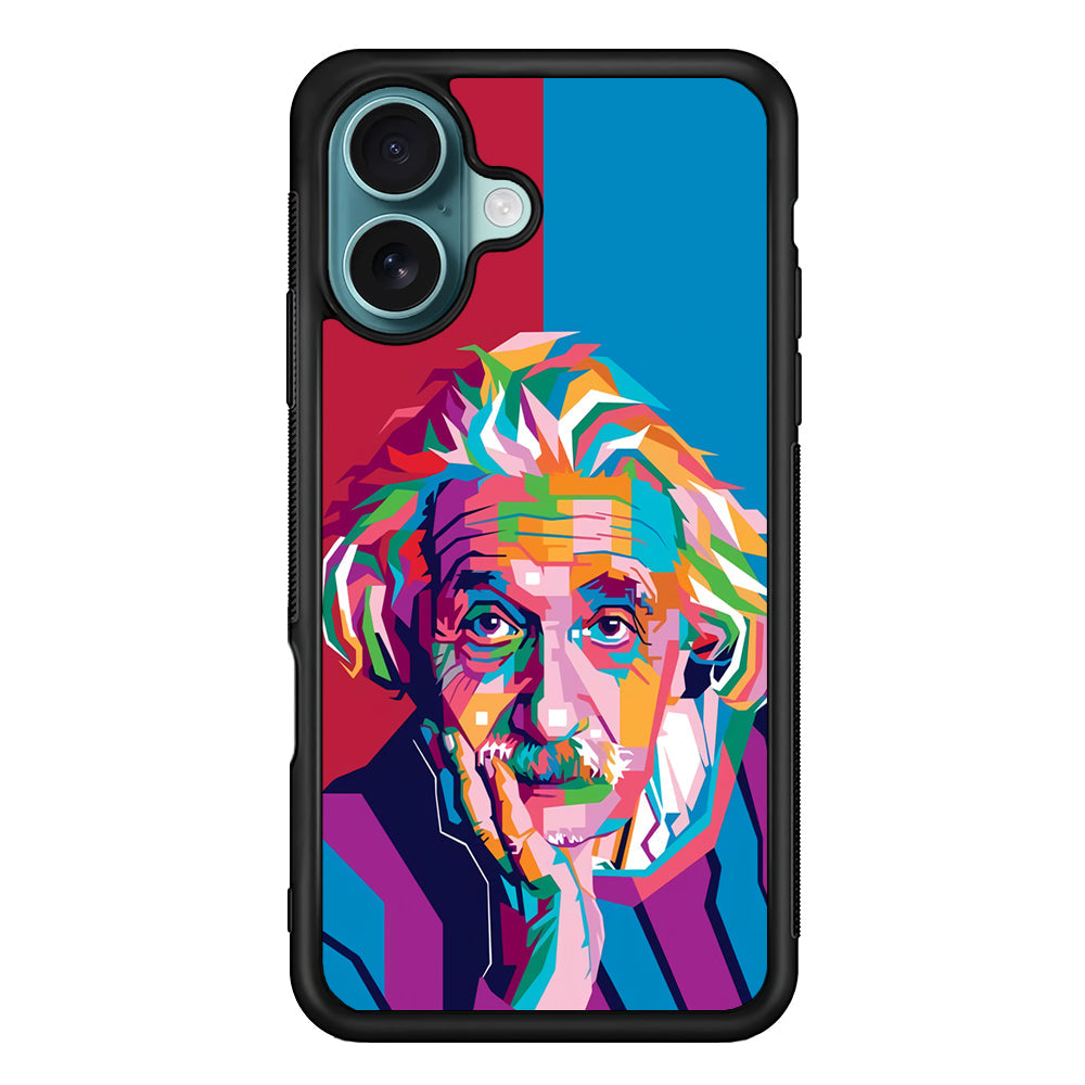 Albert Einstein Pop Art Illustration iPhone 16 Plus Case - Xtracase