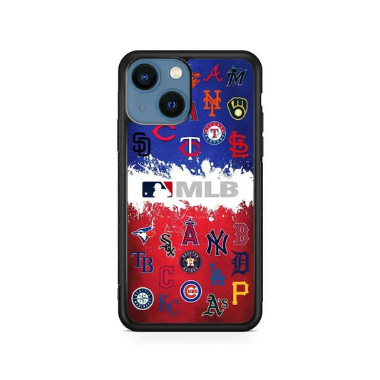 All MLB Teams Collection iPhone 13 Mini Case-Rubber / Black (2D Case)-Xtracase