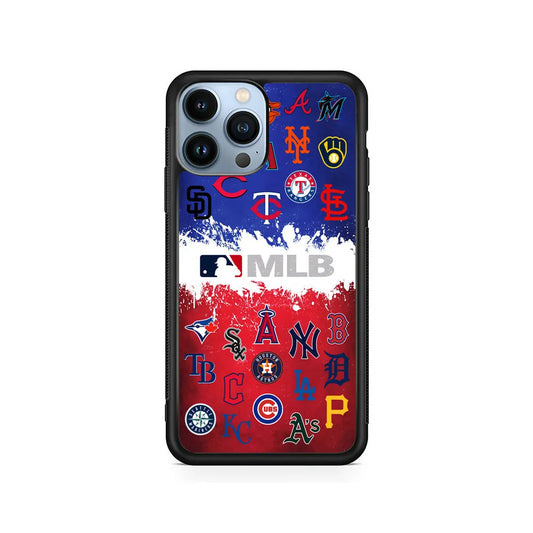 All MLB Teams Collection iPhone 13 Pro Case-Rubber / Black (2D Case)-Xtracase