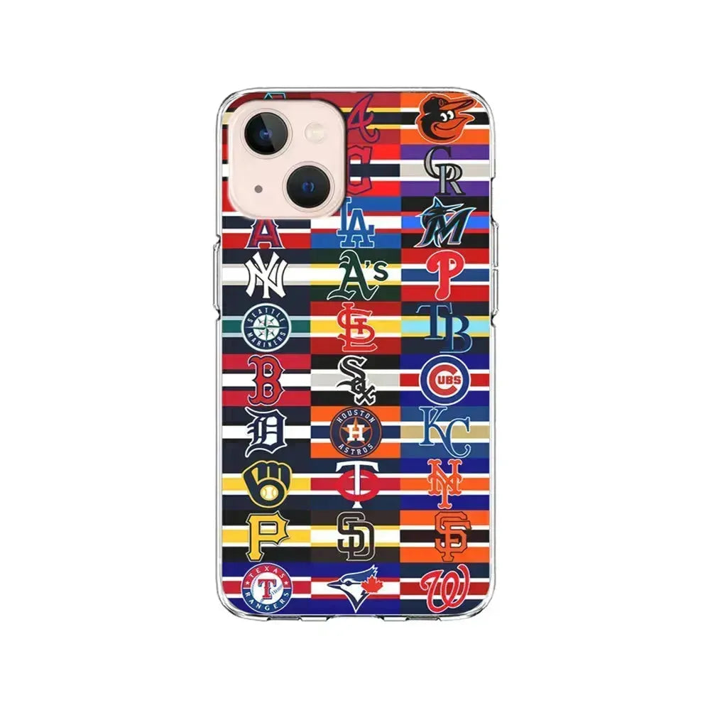 All MLB Teams Jersey iPhone 13 Mini Case-Clear Soft Case-Xtracase