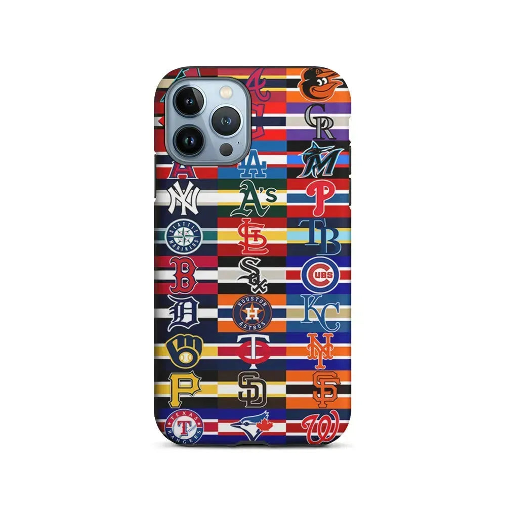 All MLB Teams Jersey iPhone 15 Pro Max Case-2 in 1 Tough Case-Xtracase