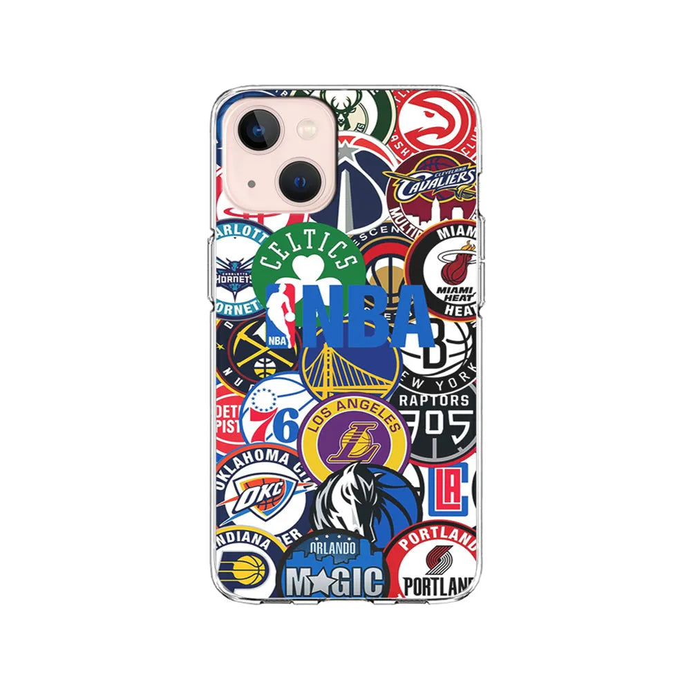 All NBA Basketball Teams iPhone 14 Plus Case-Clear Soft Case-Xtracase