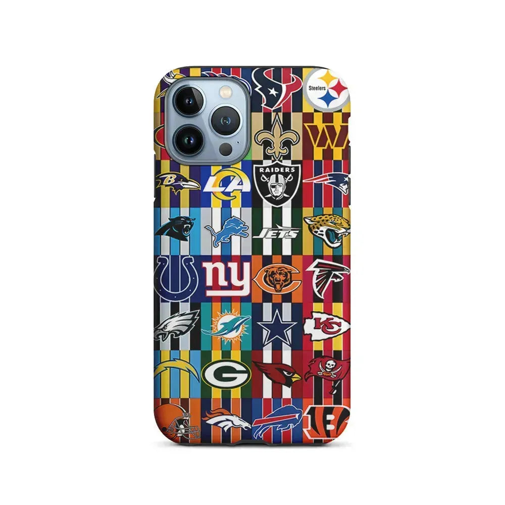 All NFL Football Logo iPhone 15 Pro Max Case-2 in 1 Tough Case-Xtracase