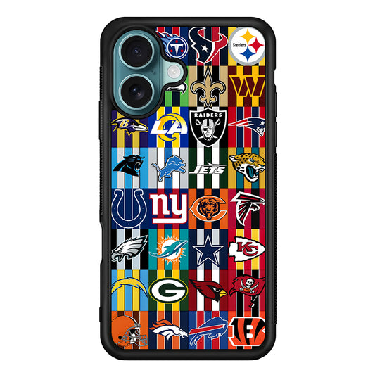 All NFL Football Logo iPhone 16 Case - Xtracase