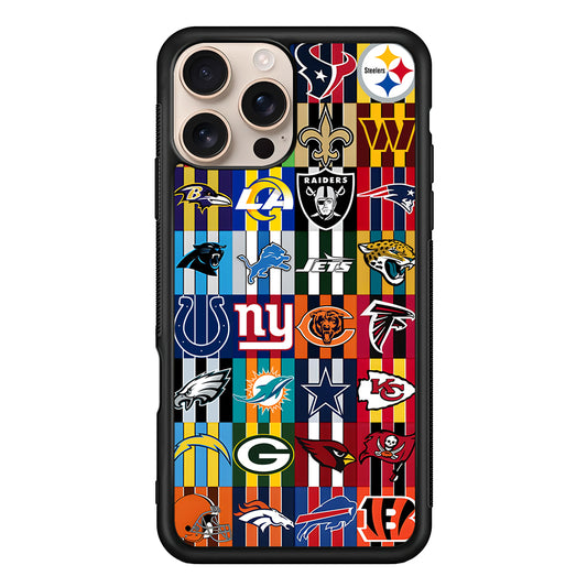 All NFL Football Logo iPhone 16 Pro Case - iPhone 16 Pro
