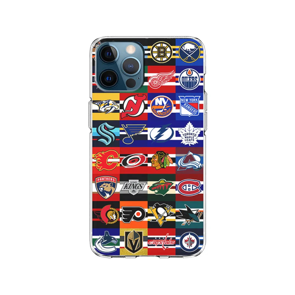All NHL Teams Jersey iPhone 13 Pro Case-Clear Soft Case-Xtracase