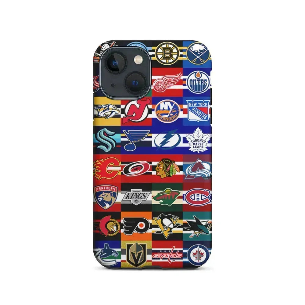 All NHL Teams Jersey iPhone 13 Mini Case-2 in 1 Tough Case-Xtracase