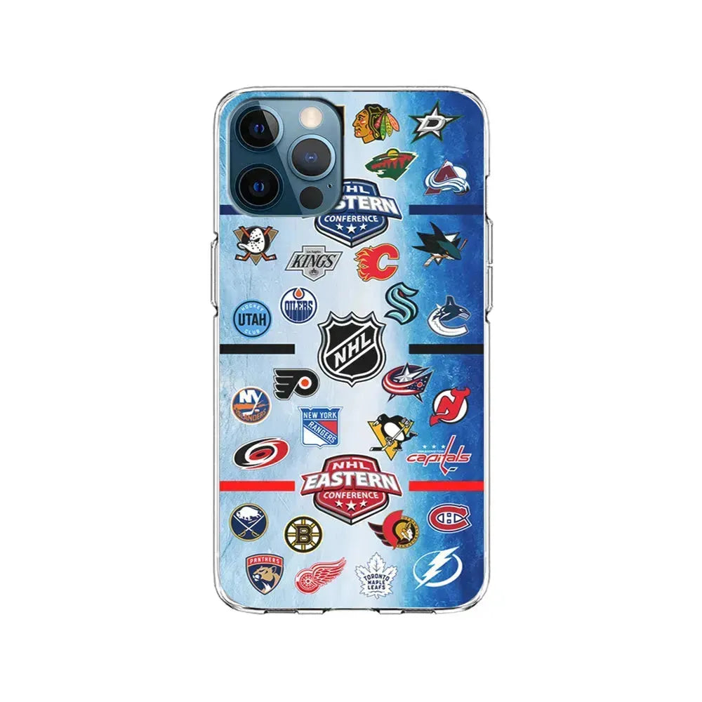 All NHL Teams Logo iPhone 15 Pro Max Case-Clear Soft Case-Xtracase