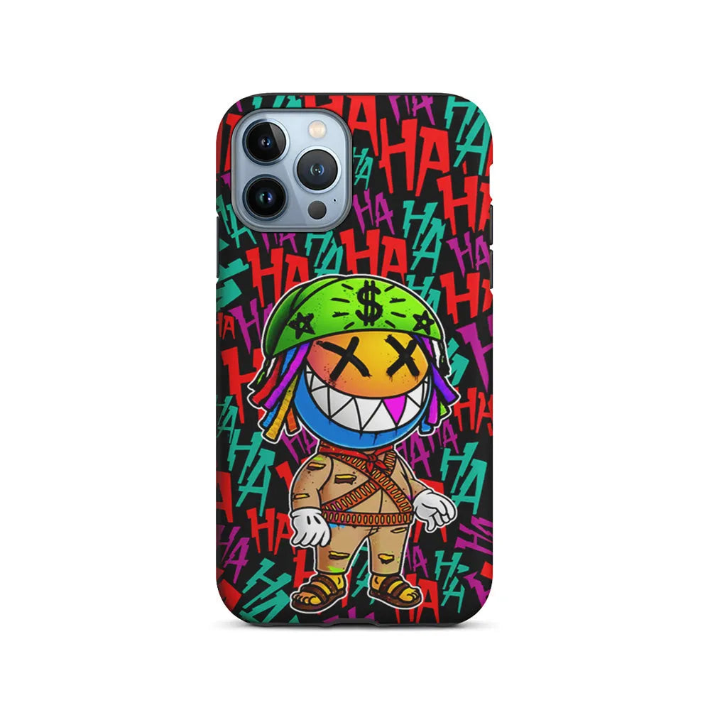 Always Happy Smiling Mask iPhone 13 Pro Case-2 in 1 Tough Case-Xtracase