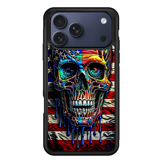 American Flag with Face Skulls iPhone 17 Pro Max Case - Xtracase
