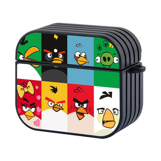 Angry Bird Collage Character Hard Plastic Case Cover For Apple Airpods 3-Xtracase