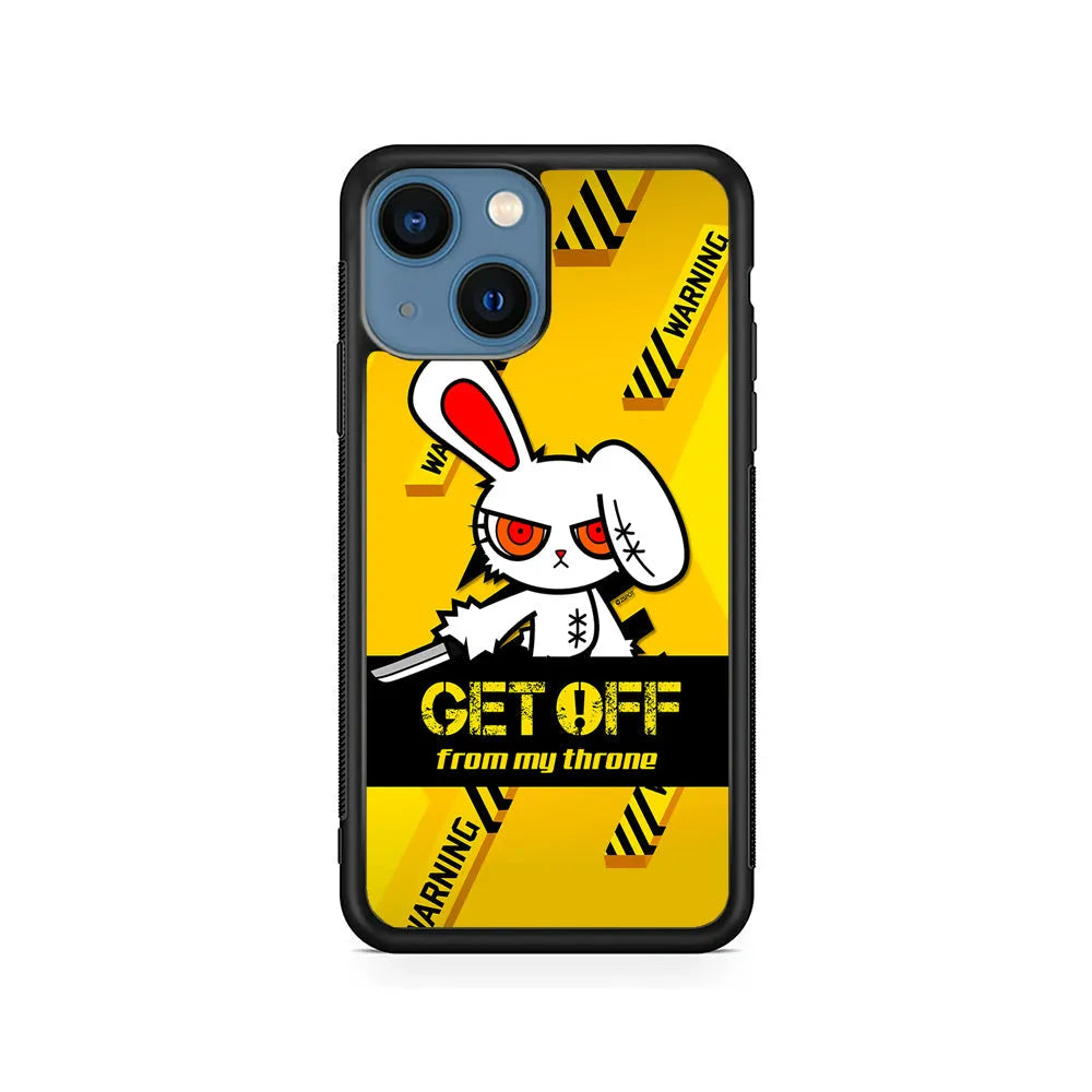 Angry Bunny Throne iPhone 14 Plus Case-Rubber / Black (2D Case)-Xtracase