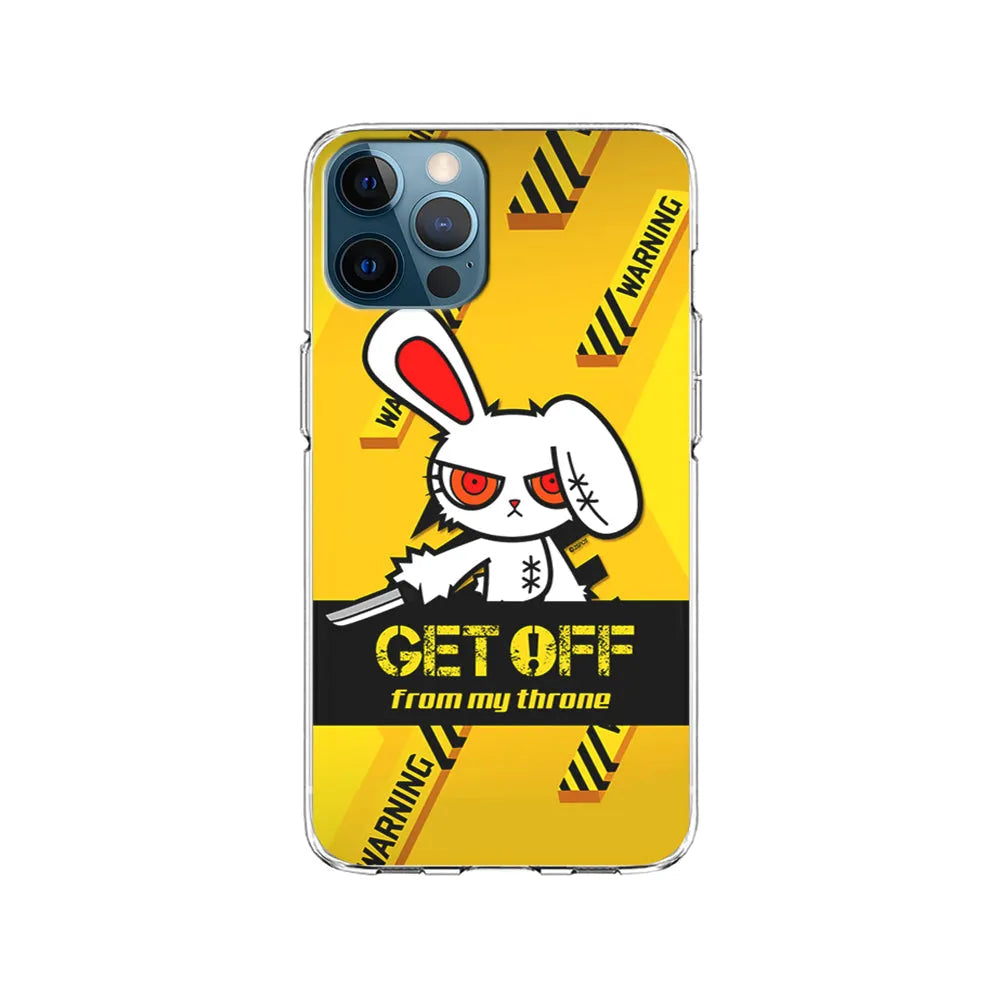 Angry Bunny Throne iPhone 13 Pro Case-Clear Soft Case-Xtracase