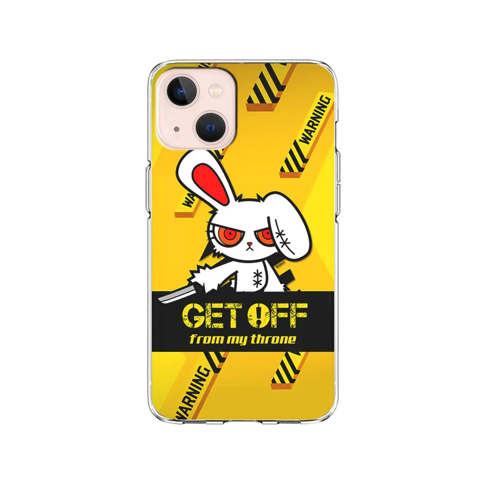 Angry Bunny Throne iPhone 14 Plus Case-Clear Soft Case-Xtracase