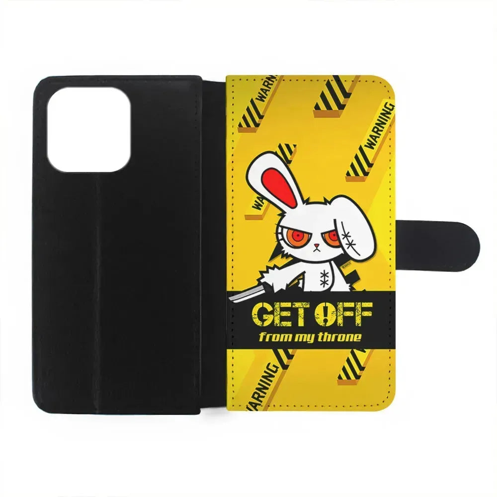 Angry Bunny Throne iPhone 15 Pro Max Case-Flip Wallet Case-Xtracase