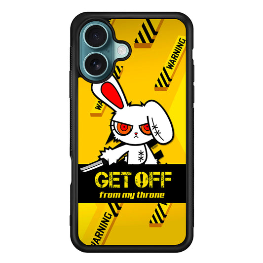 Angry Bunny Throne iPhone 16 Case - Xtracase