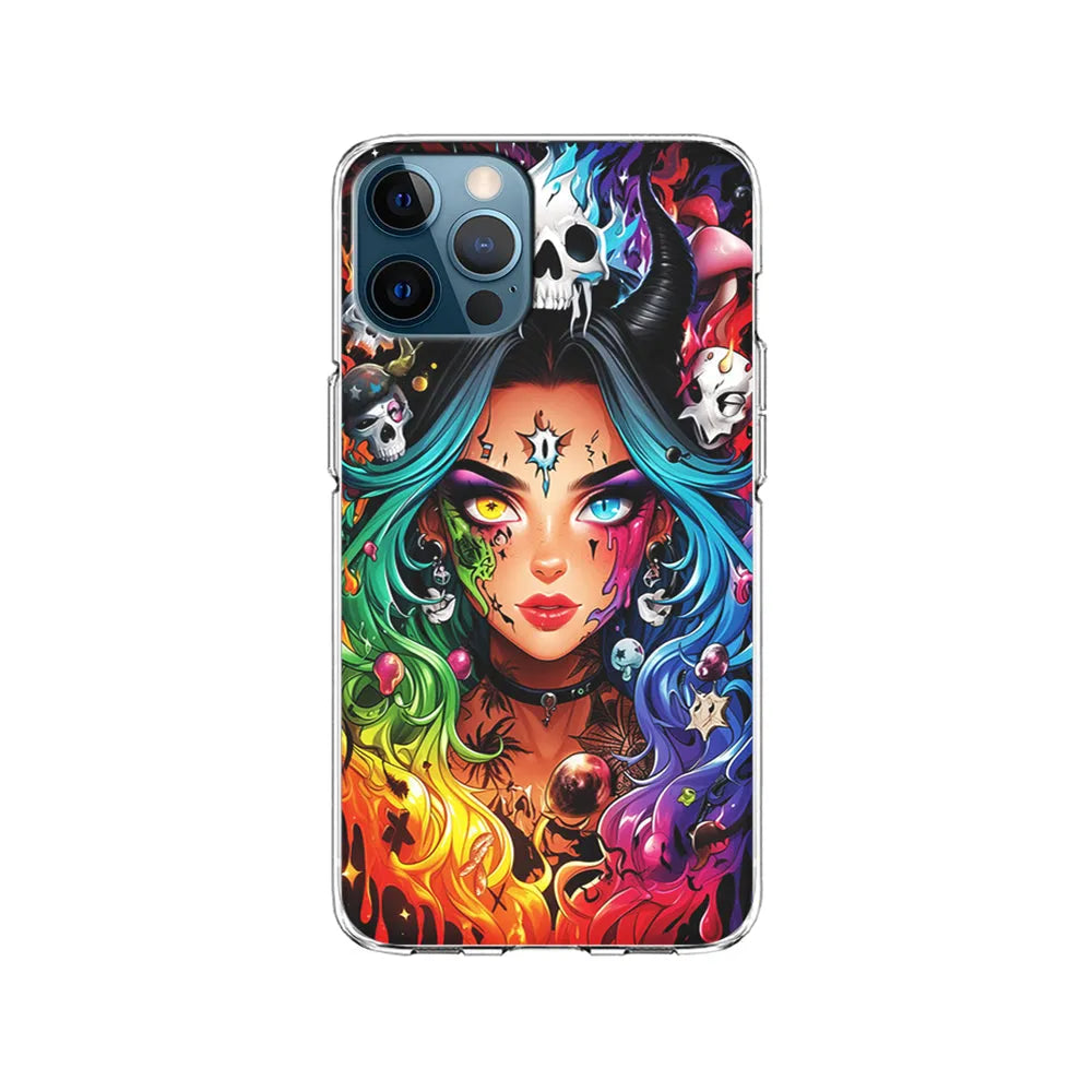 Anime Witch Girl Art iPhone 13 Pro Case-Clear Soft Case-Xtracase