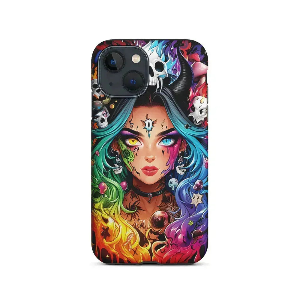 Anime Witch Girl Art iPhone 13 Mini Case-2 in 1 Tough Case-Xtracase