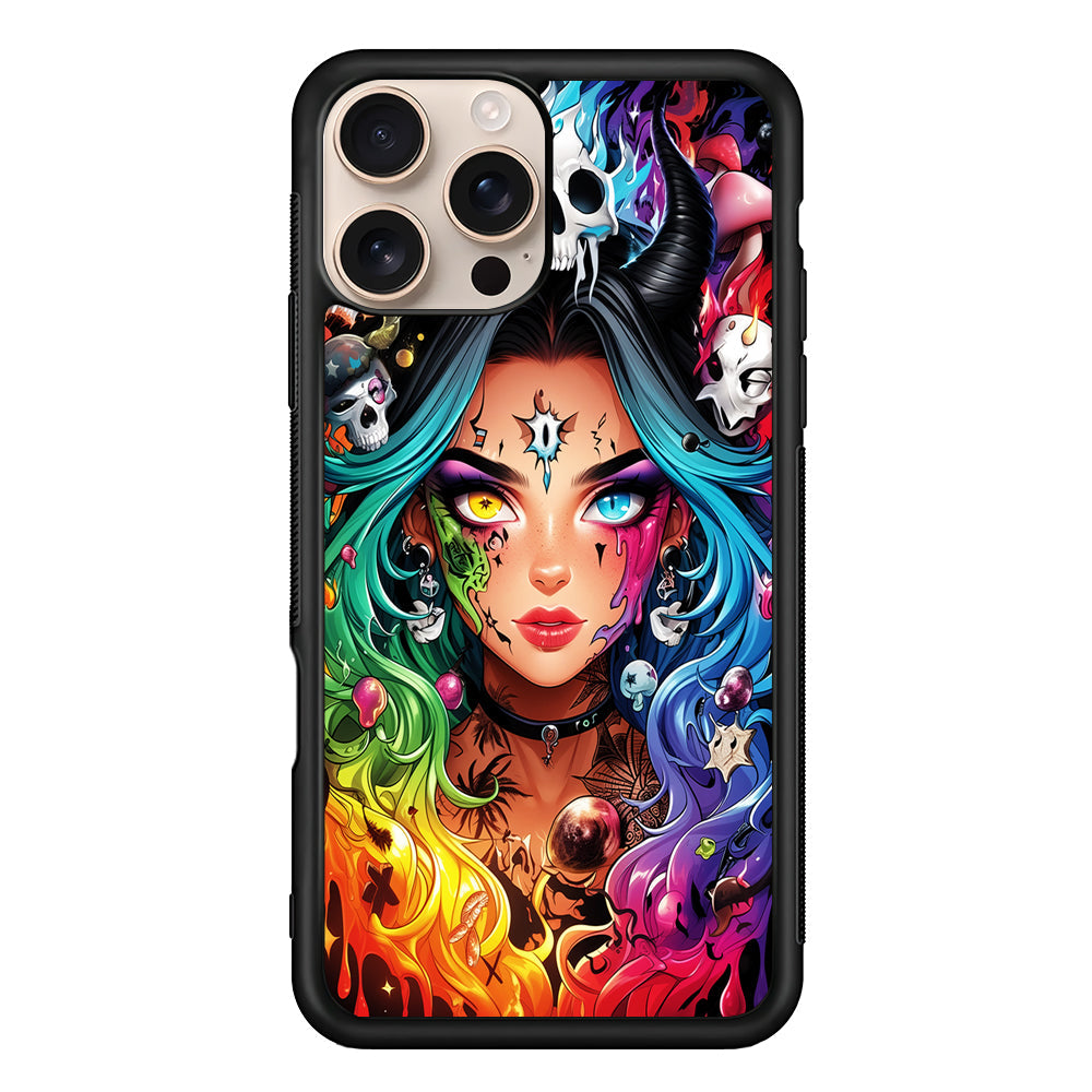 Anime Witch Girl Art iPhone 16 Pro Max Case - iPhone 16 Pro Max