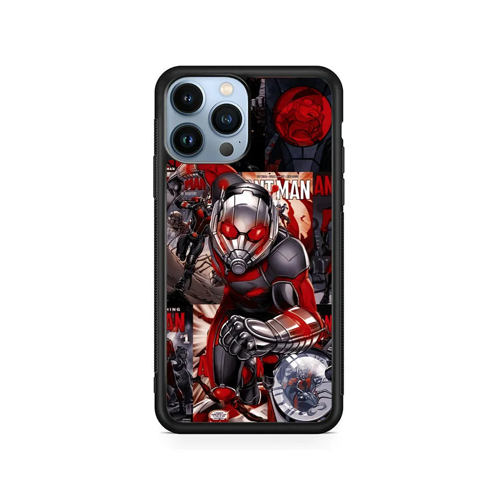 Antman Part of Action iPhone 13 Pro Case-Rubber / Black (2D Case)-Xtracase