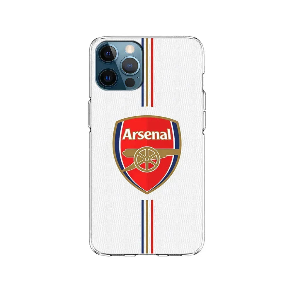 Arsenal Emblem Stripe Line iPhone 15 Pro Max Case-Clear Soft Case-Xtracase
