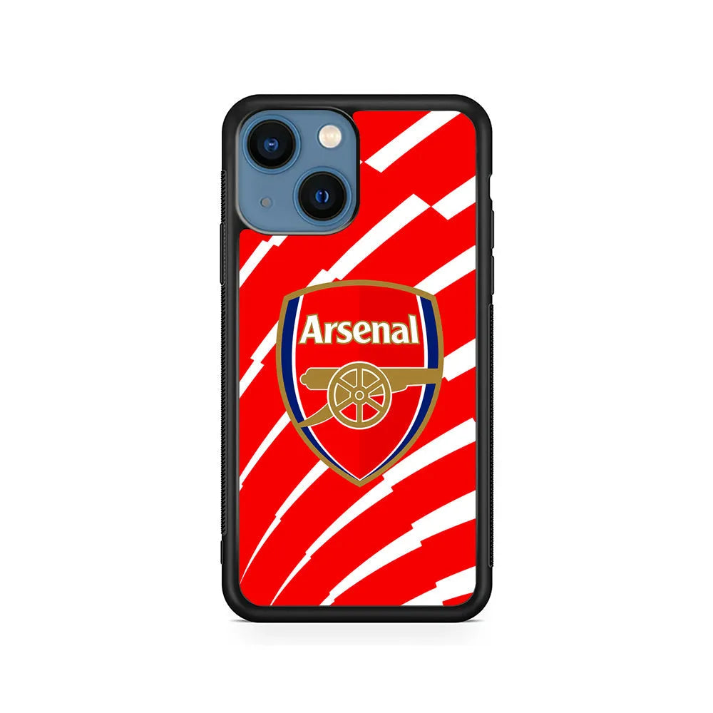 Arsenal FC Gunners Logo iPhone 15 Case-Rubber / Black (2D Case)-Xtracase