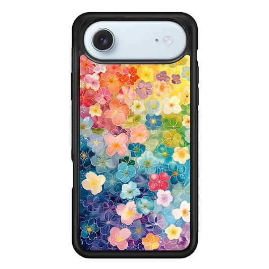Artistic Rainbow Flower Pattern iPhone 17 Air Case - Xtracase