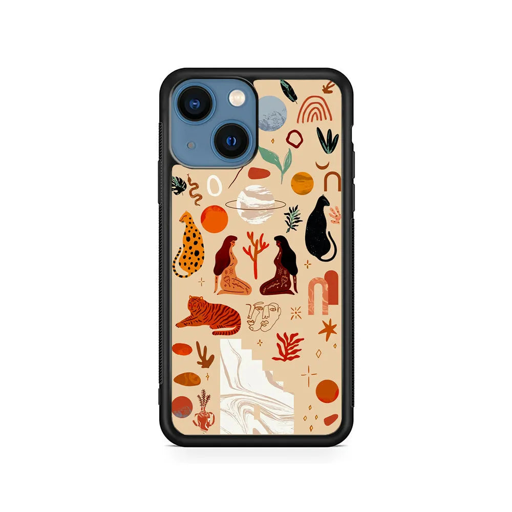 Art of Nature Women iPhone 14 Plus Case-Rubber / Black (2D Case)-Xtracase