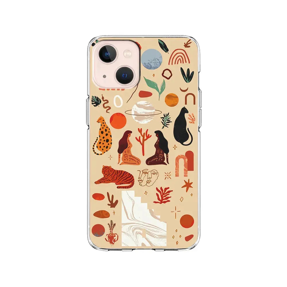 Art of Nature Women iPhone 13 Mini Case-Clear Soft Case-Xtracase