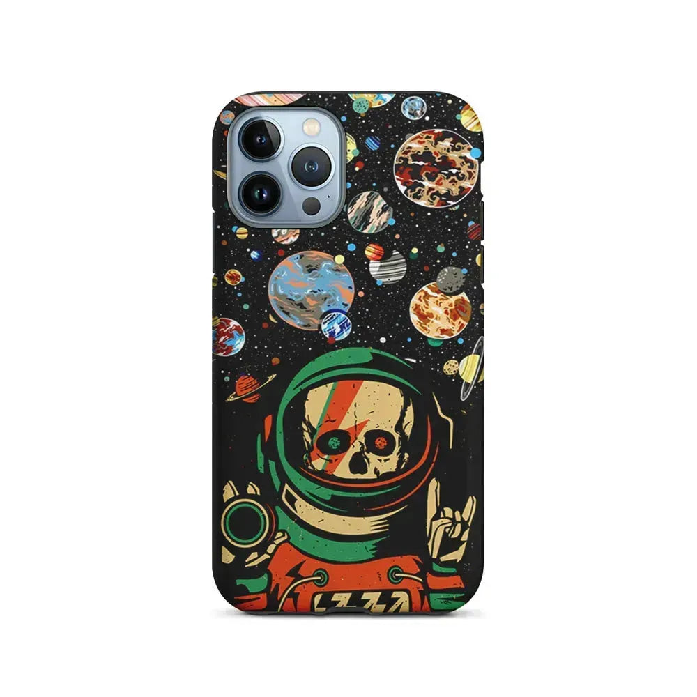 Astro Skull on The Space iPhone 15 Pro Max Case-2 in 1 Tough Case-Xtracase