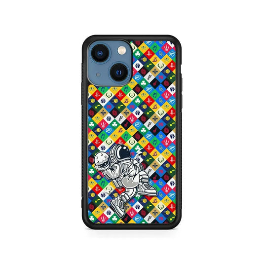 Astronauts Basketball Team Logo iPhone 13 Mini Case-Rubber / Black (2D Case)-Xtracase