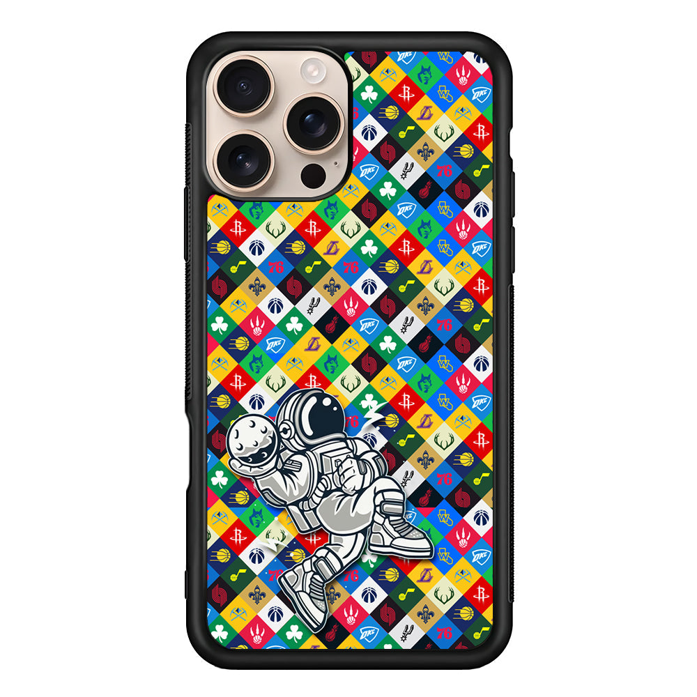 Astronauts Basketball Team Logo iPhone 16 Pro Max Case - iPhone 16 Pro Max