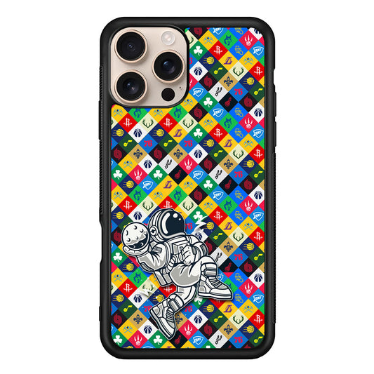 Astronauts Basketball Team Logo iPhone 16 Pro Max Case - iPhone 16 Pro Max