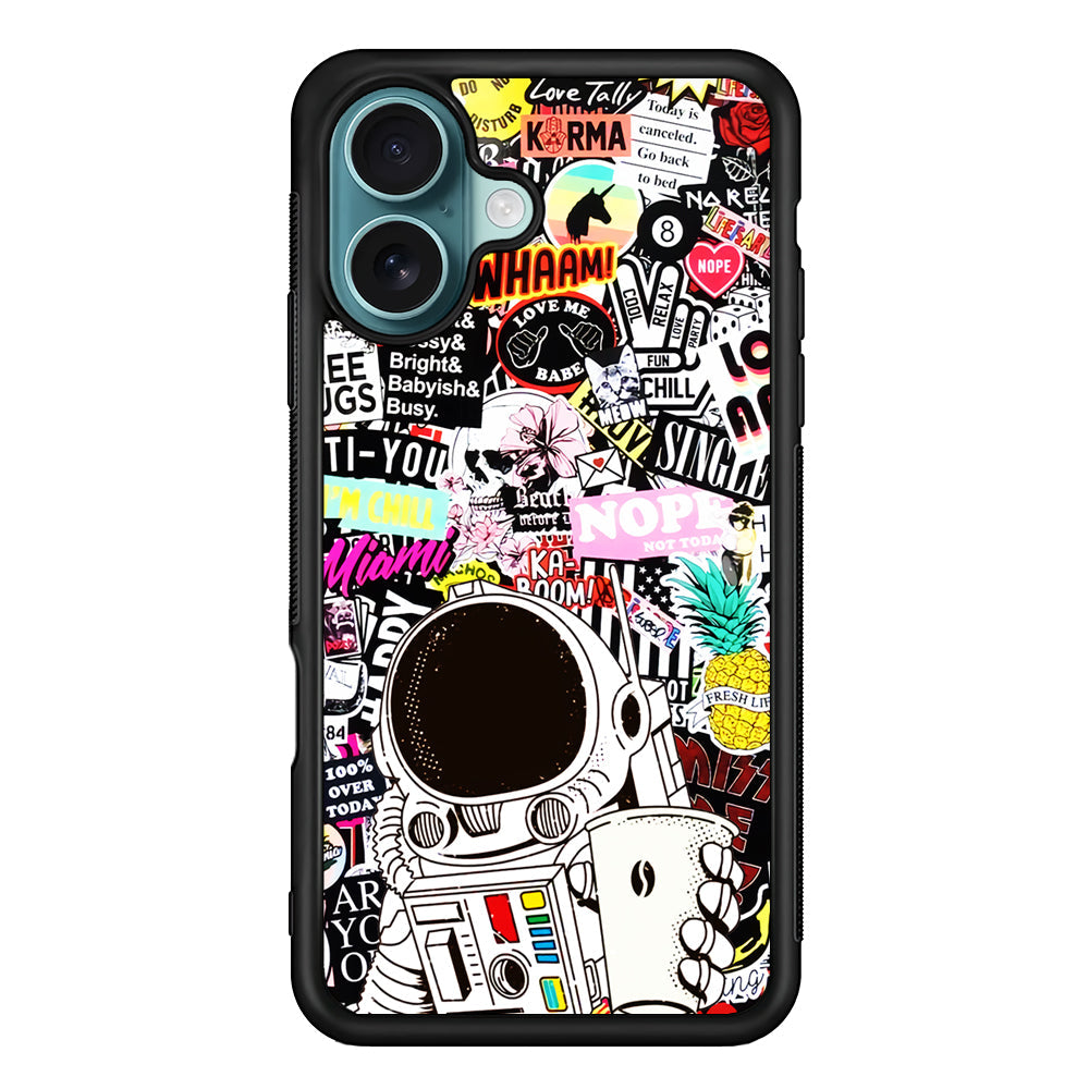 Astronauts Coffee Cheers iPhone 16 Plus Case - Xtracase