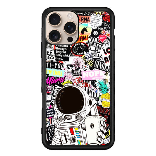 Astronauts Coffee Cheers iPhone 16 Pro Max Case - iPhone 16 Pro Max