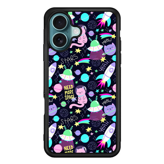 Astronauts Rockets Cat iPhone 16 Plus Case - Xtracase