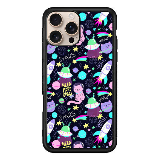 Astronauts Rockets Cat iPhone 16 Pro Max Case - iPhone 16 Pro Max