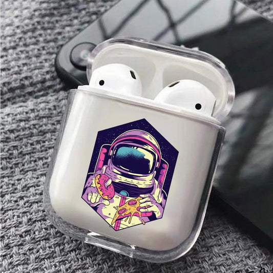 Astronauts Food Reviewer Protective Clear Case Cover For Apple Airpods-Xtracase