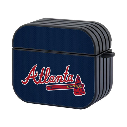 Atlanta Braves MLB Deep Blue Jersey Hard Plastic Case Cover For Apple Airpods 3-Xtracase