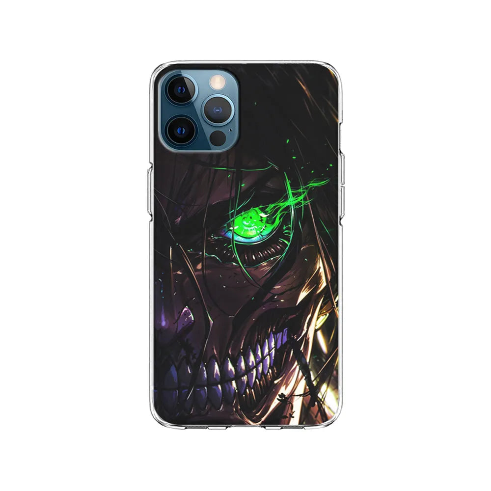 Attack on Titan Eren Face iPhone 13 Pro Case-Clear Soft Case-Xtracase