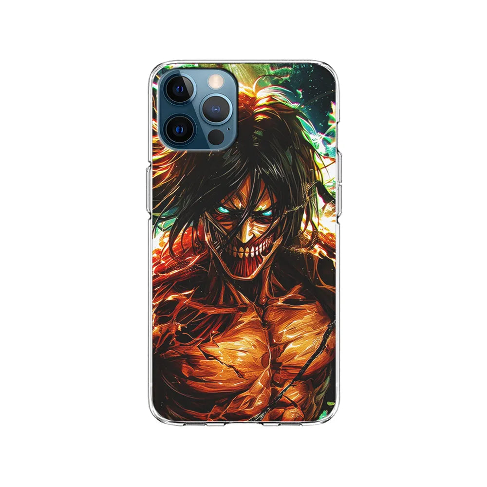Attack on Titan Eren's Form iPhone 13 Pro Case-Clear Soft Case-Xtracase