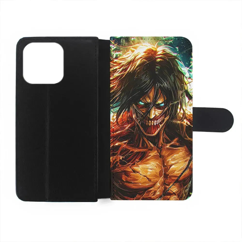 Attack on Titan Eren's Form iPhone 15 Pro Max Case-Flip Wallet Case-Xtracase
